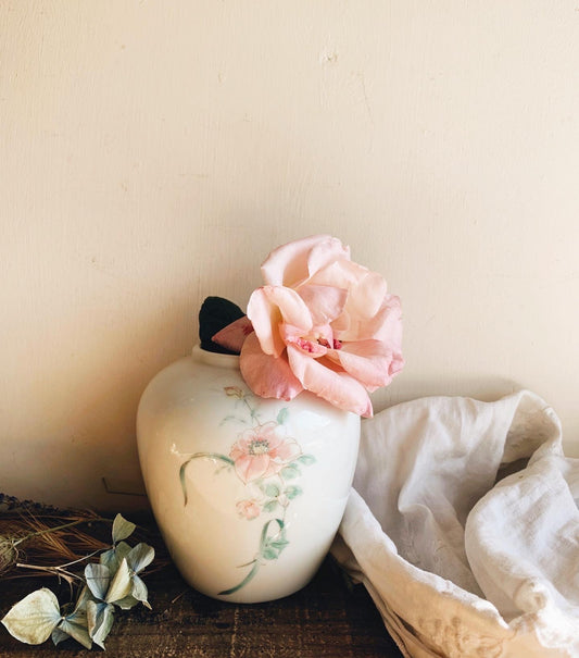 Vintage Wild Rose Ginger Jar