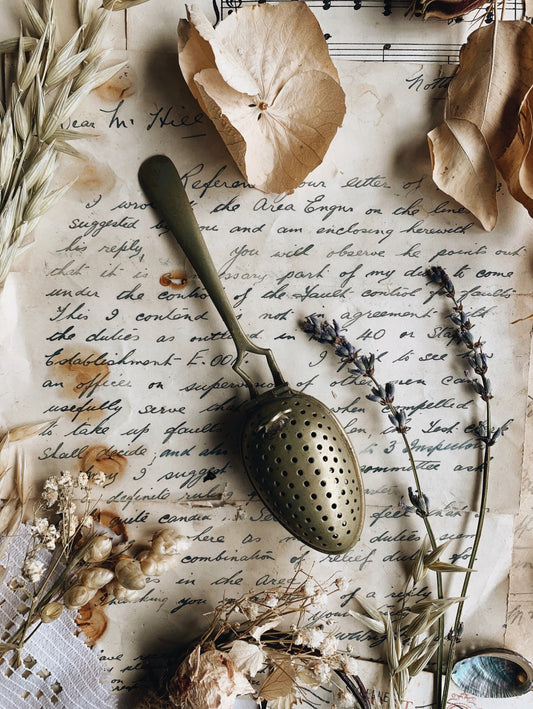 Vintage Brass Tea Strainer