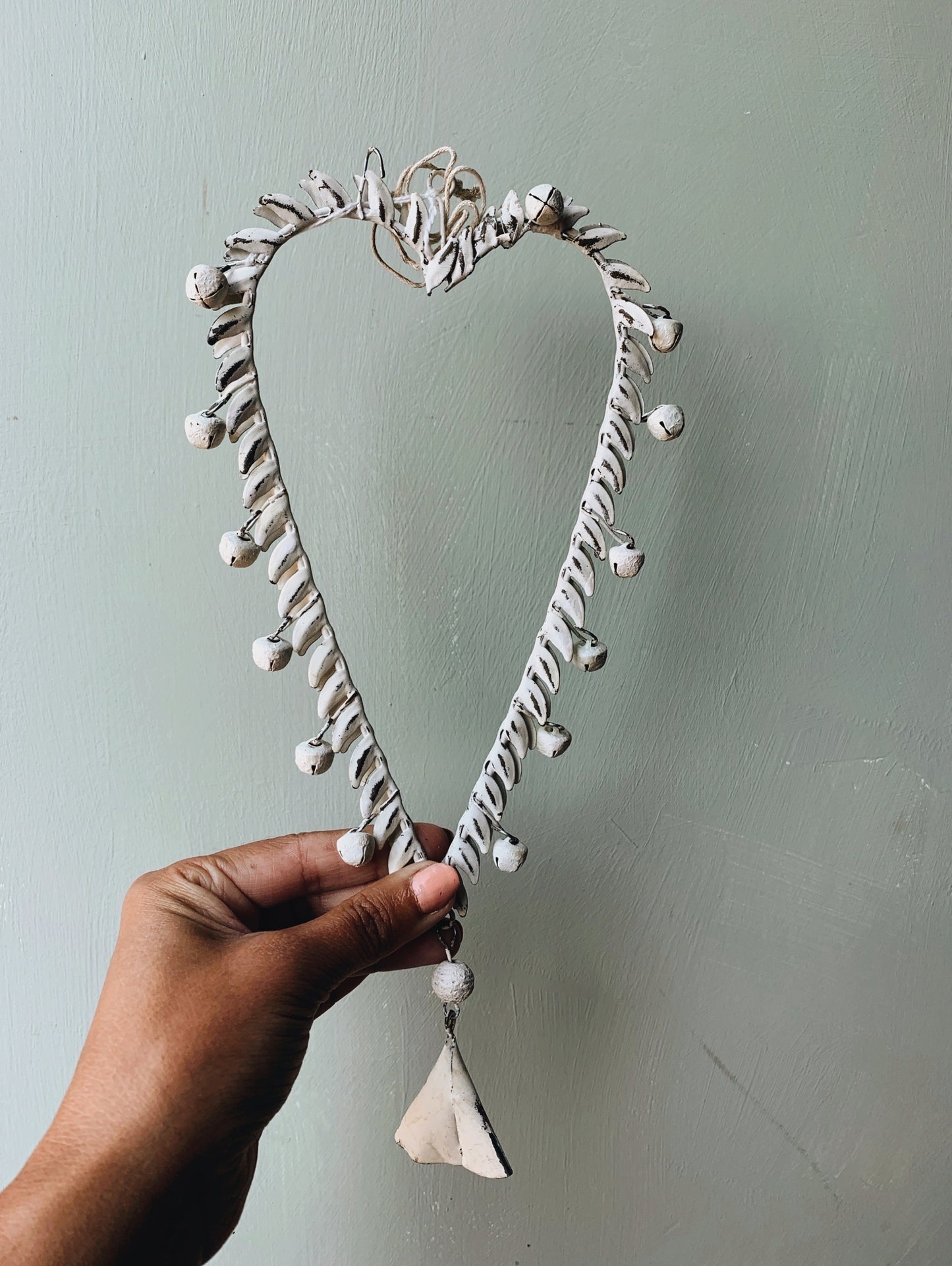 Rustic Metal Chippy Heart Hanging