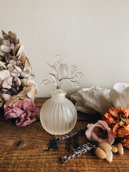 Vintage Glass Birds Narrative Perfume Bottle
