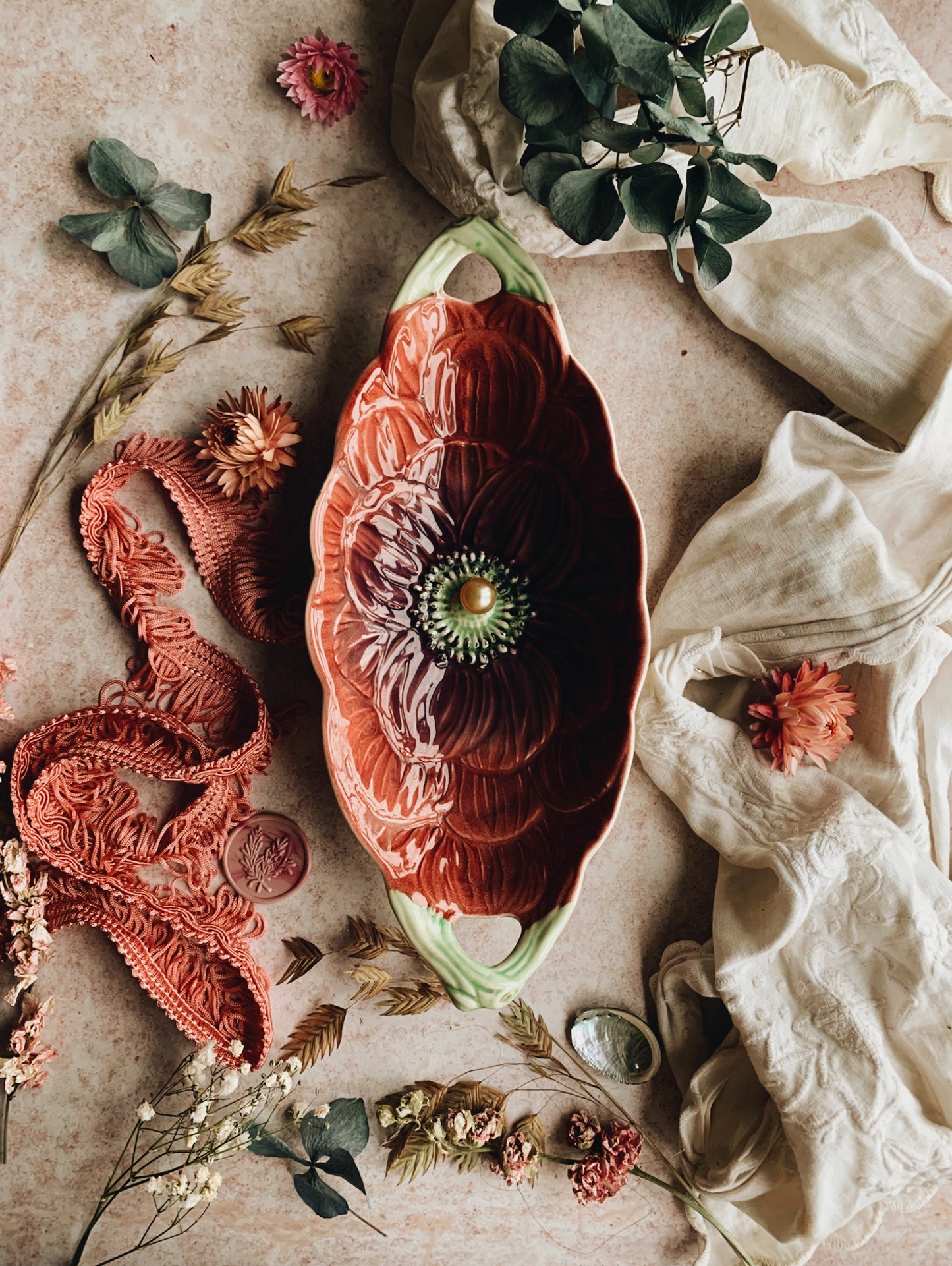 Vintage Poppy Plate