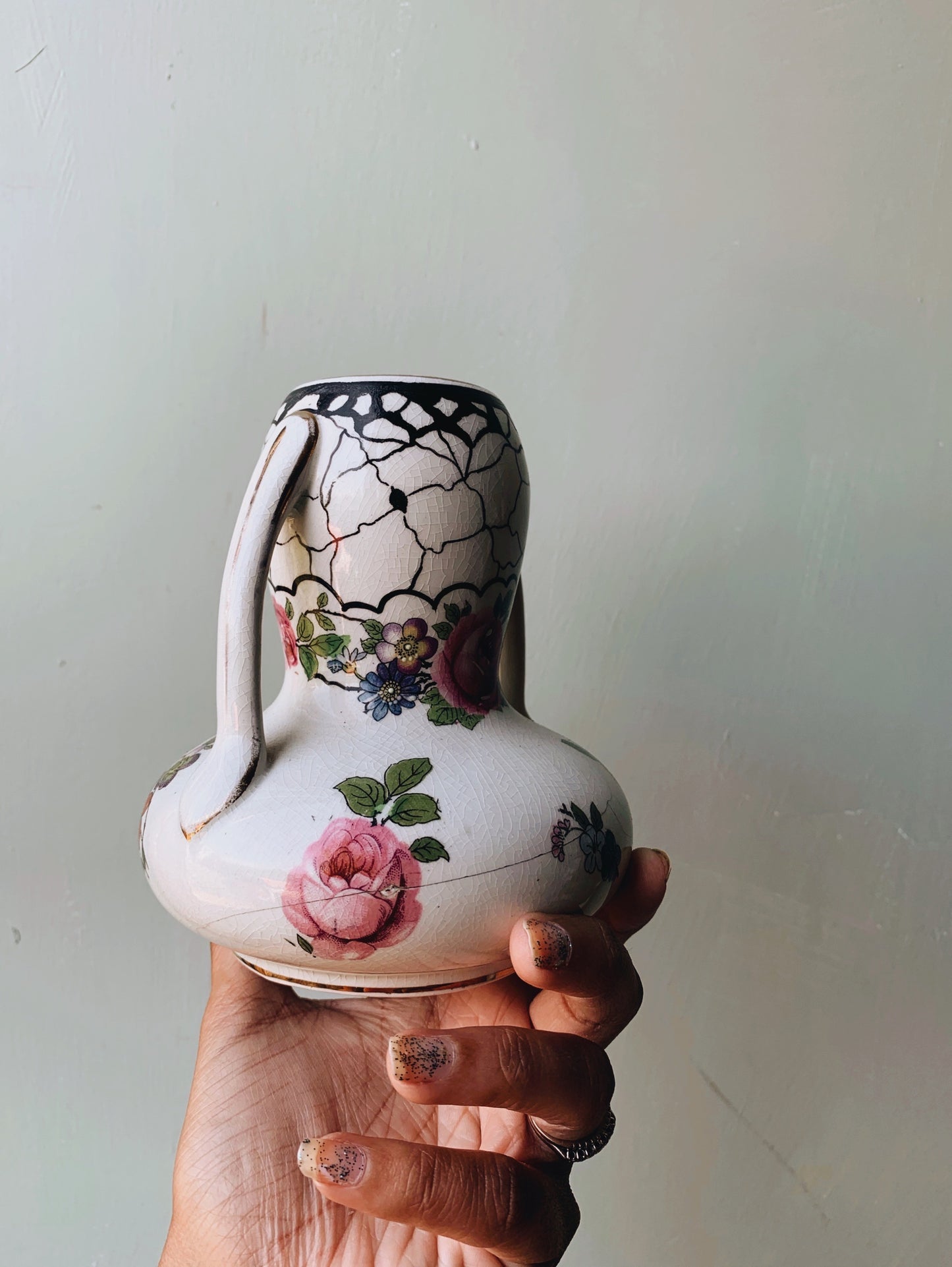 Vintage A.E Gray Rose Vase