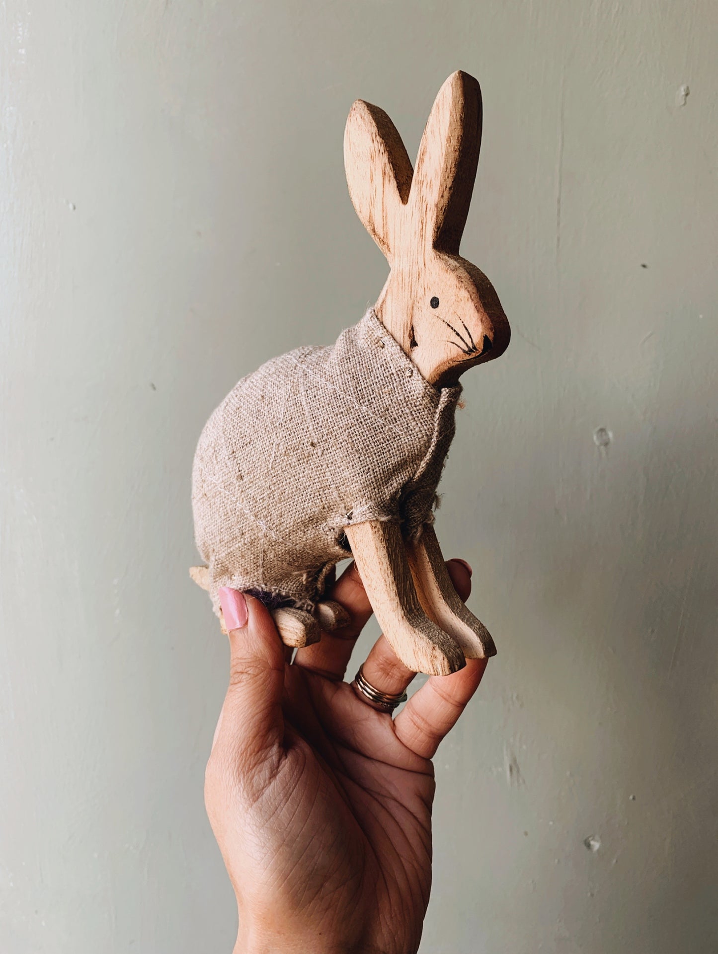 Rustic Wooden Rabbit