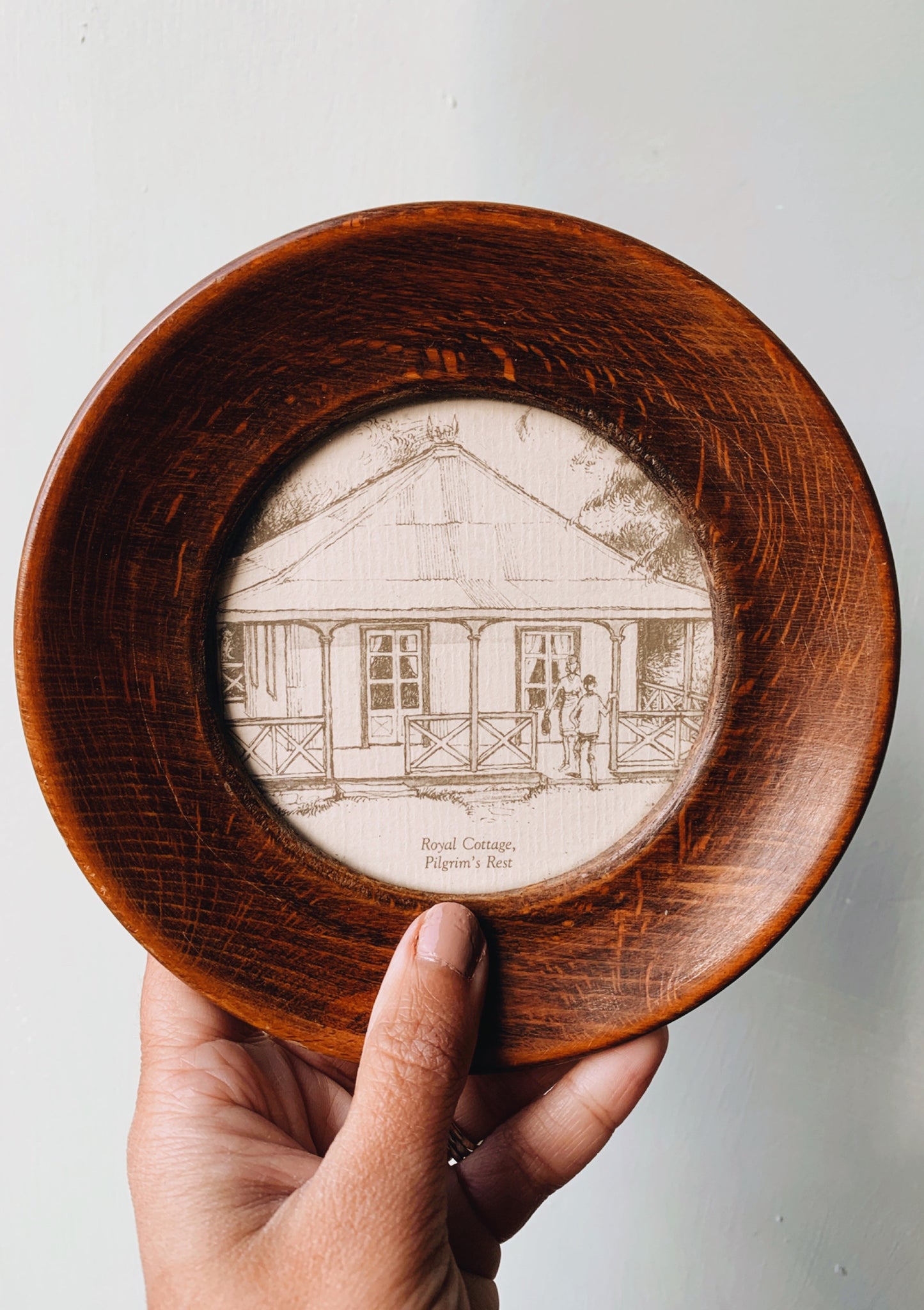 Vintage Royal Cottage ~ Pilgrims Rest Illustration Plate Framed