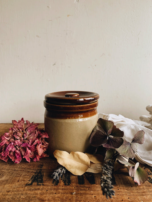 Vintage Rustic Two Tone Glazed Pot