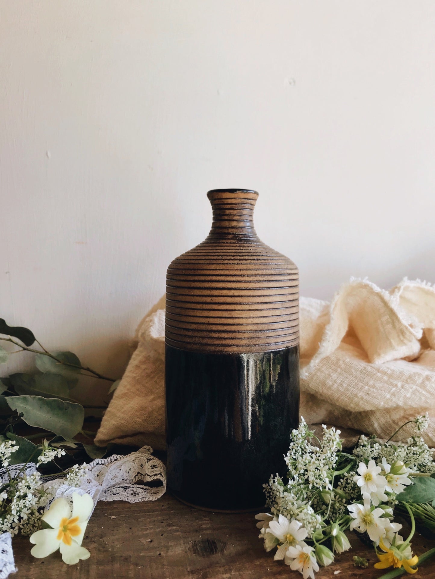 Rustic Stone Vase Pot - Stone & Sage 
