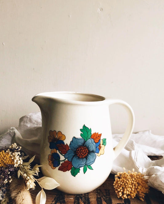 Retro Floral Transfer Jug