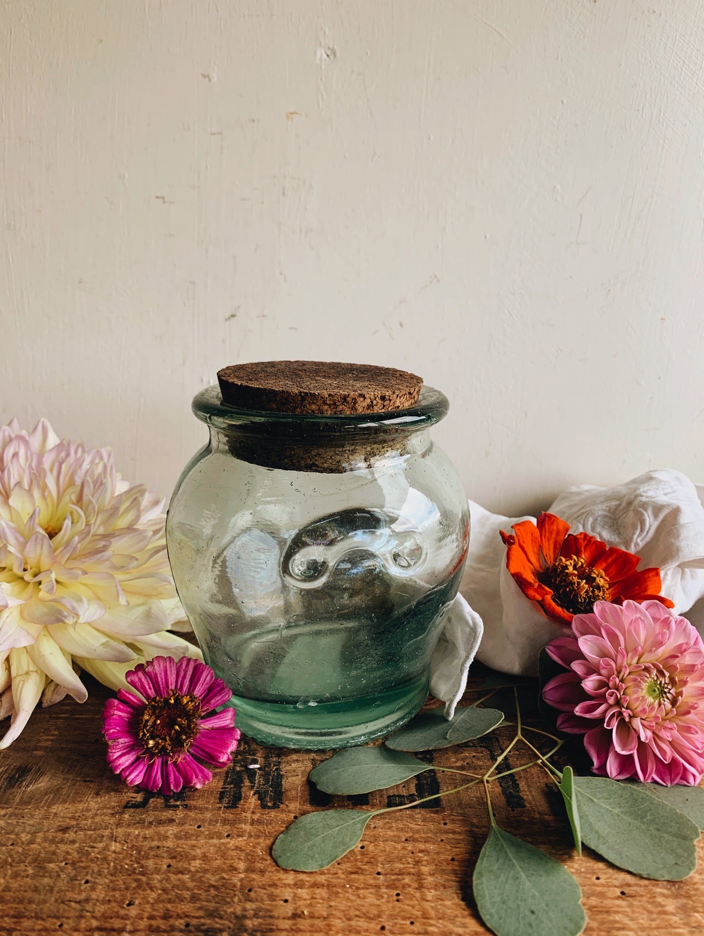 Vintage French Glass Pot