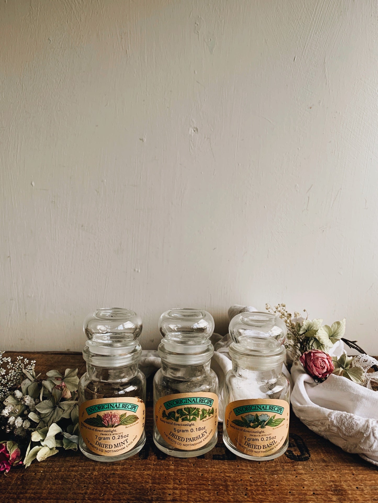 Vintage Herb / Spice Bottles (jars) sold separately