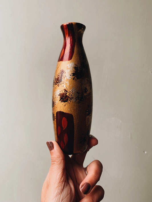 Retro Abstract Ceramic Posy Vase