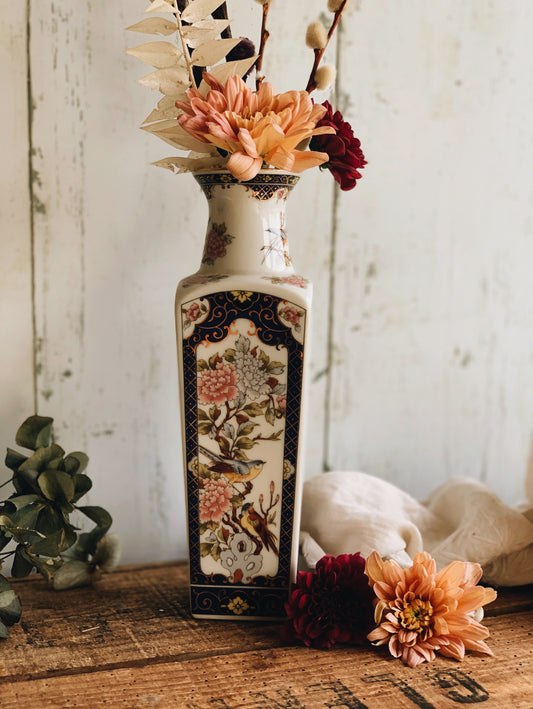 Vintage Birds Decorative Vase