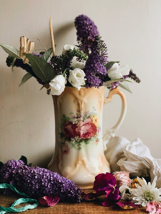 Vintage Rose (peach) Vase / Jug