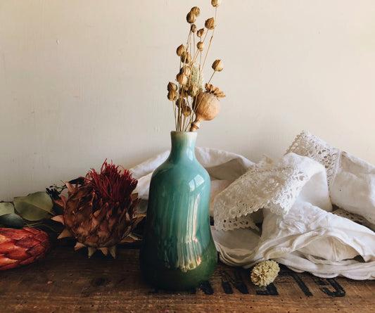 Vintage Green Posy Vase
