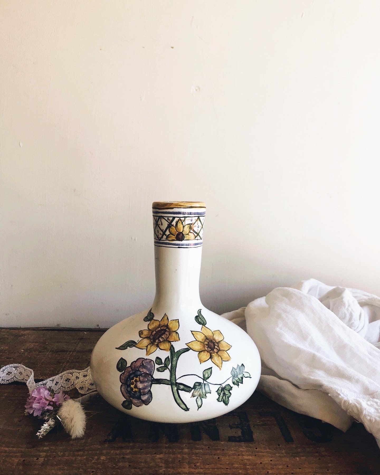 Floral Hand~painted Vase