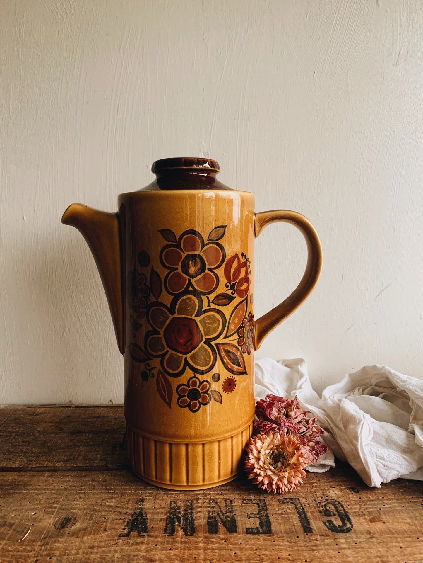 Retro 1960’s Palissy Floral Coffee Pot