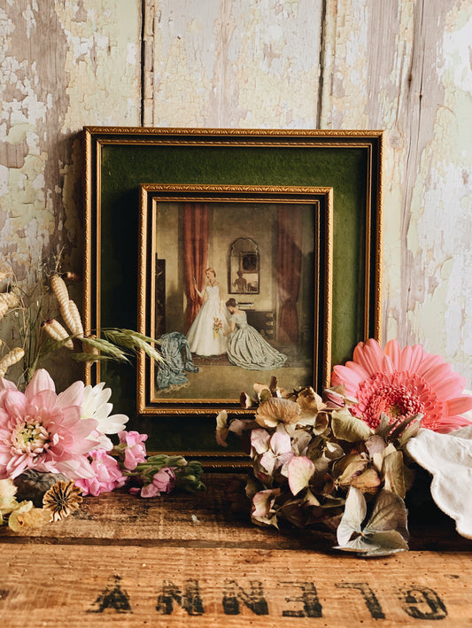 Vintage Print Framed by C. Taylor “her first ball dress”