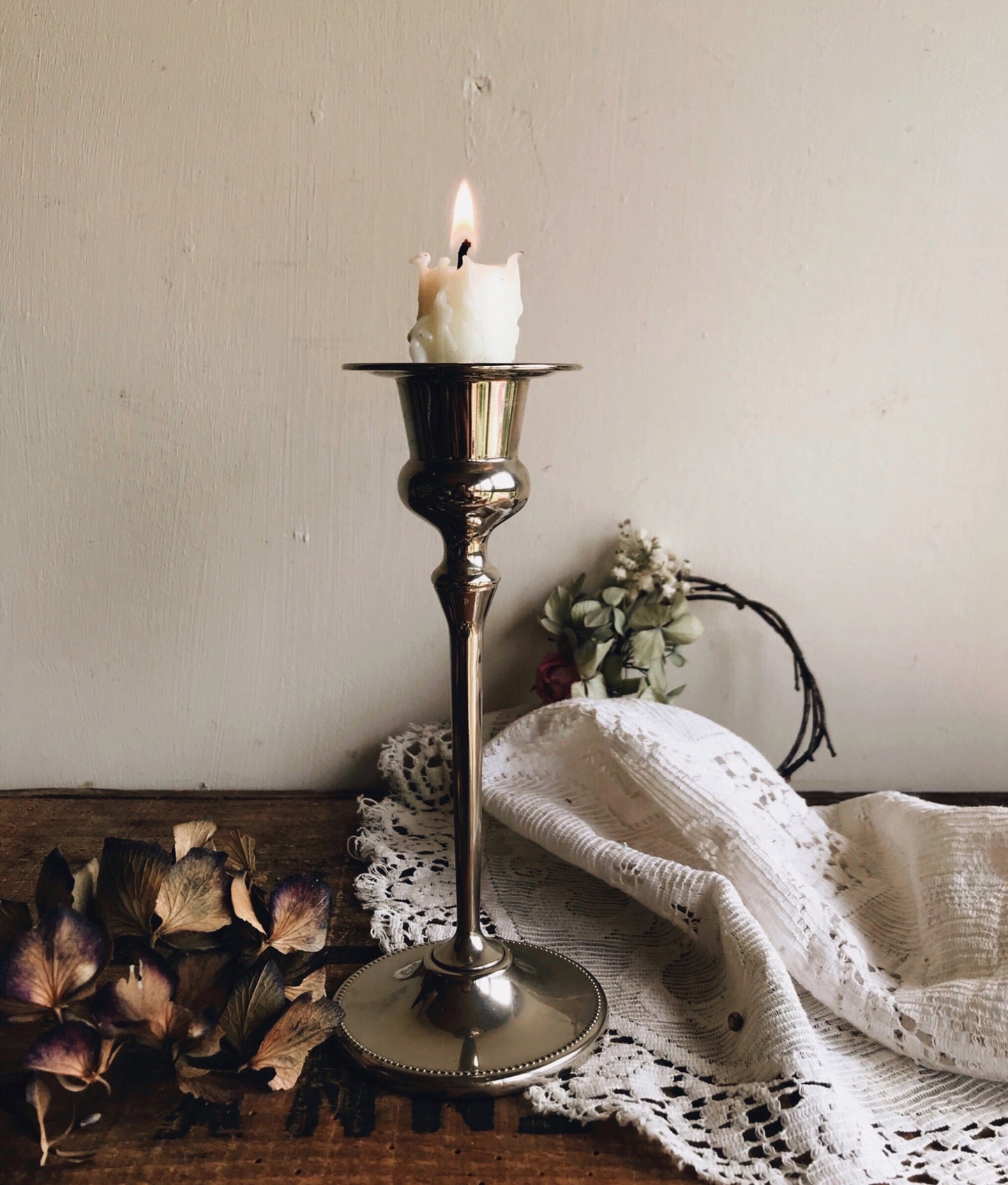 Vintage Silver (plated) Candle Stick