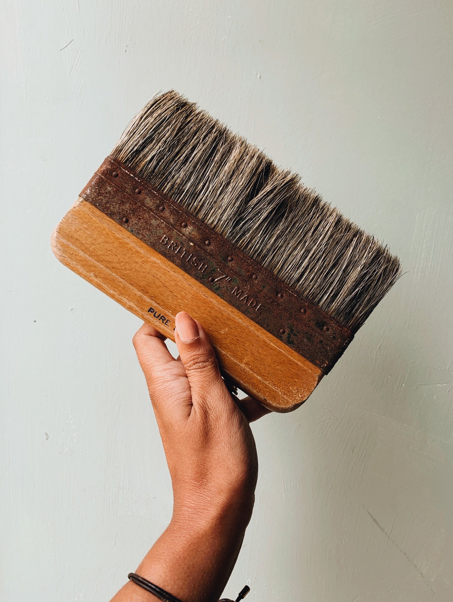 Vintage Wooden Bristle Brush