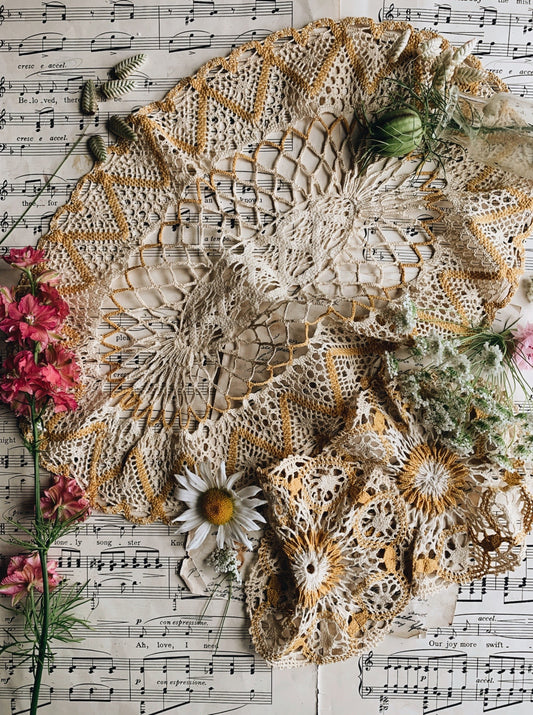 A Set of Three 1970’s Doilies