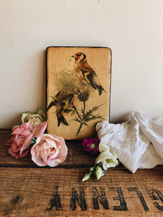 Vintage French Bird Cork Art