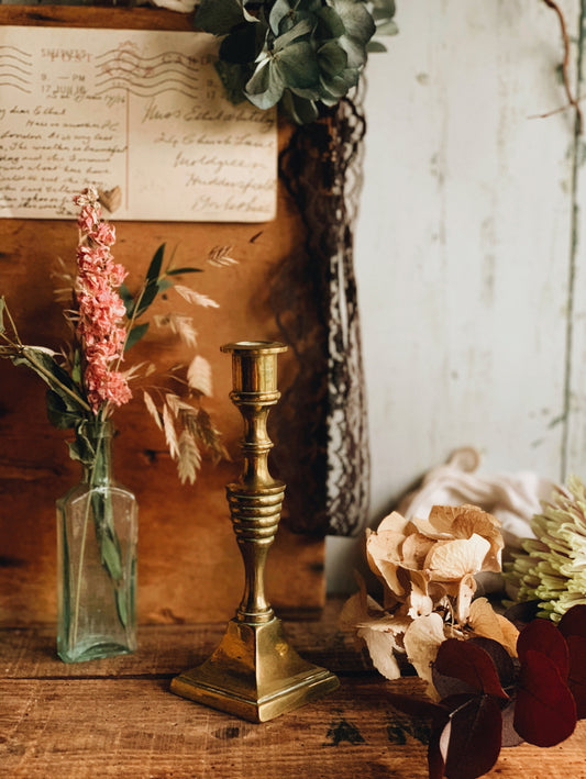 Small Antique Brass Candle Stick