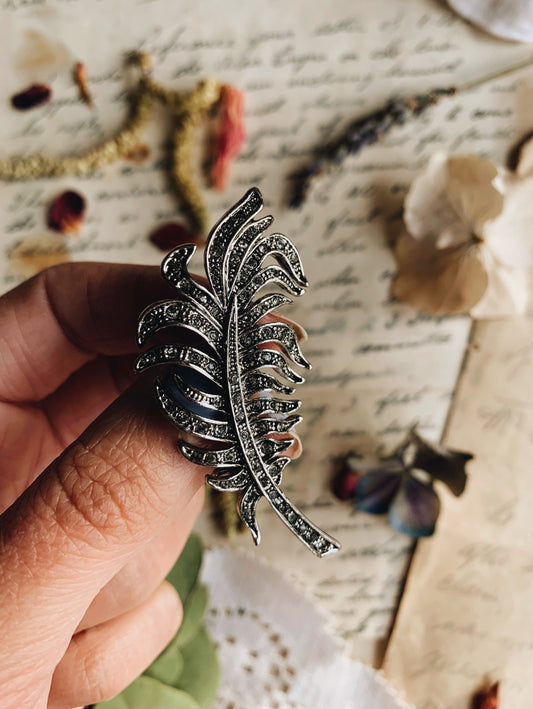 Vintage Feather Brooch