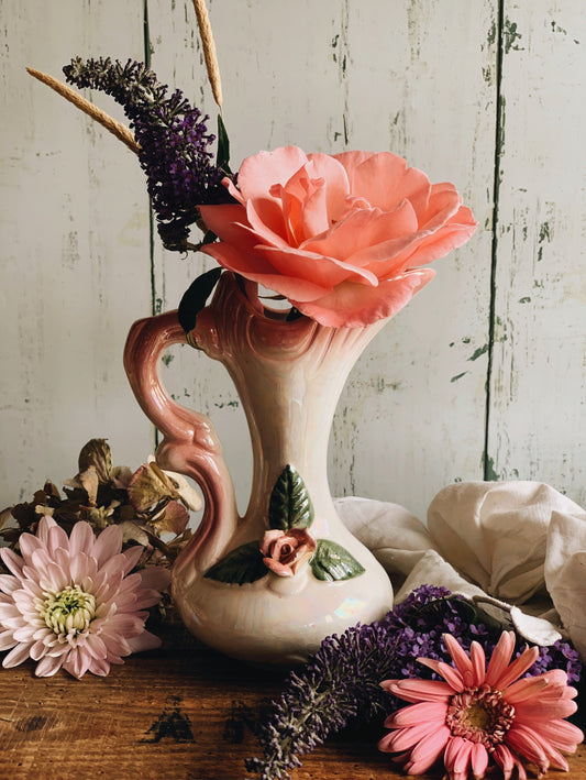 Vintage Rose Decorative Rocco Vase