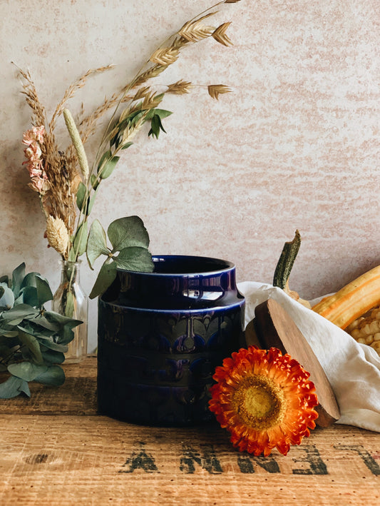 Retro Hornsea Heirloom Blue Marjoram (herb) Storage Jar