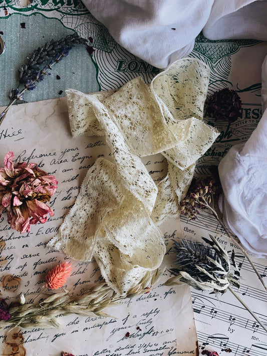 Vintage Yellow Lace