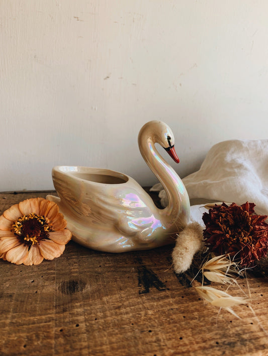Vintage Swan Planter