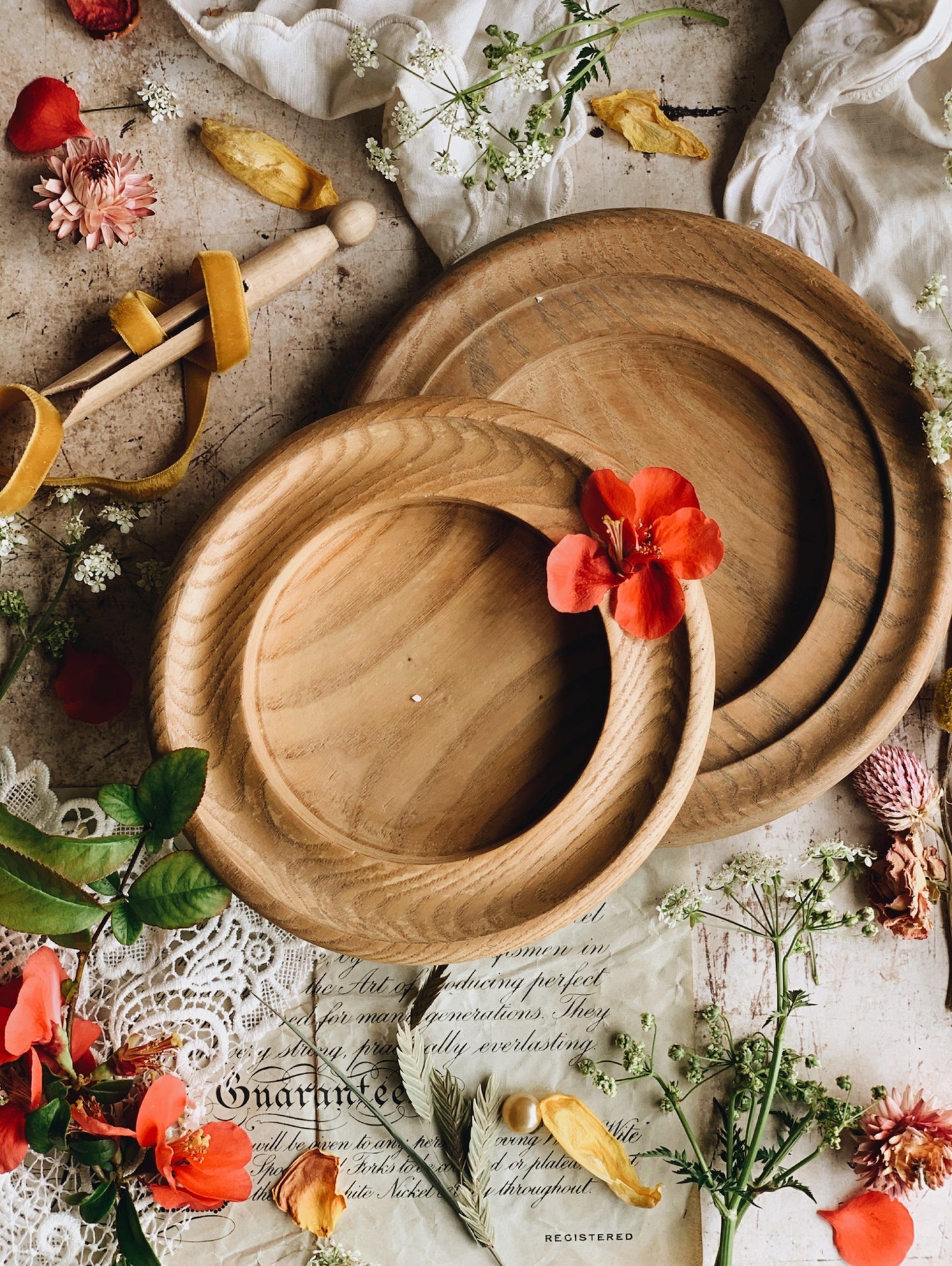 Two Hand~carved Wooden Dishes