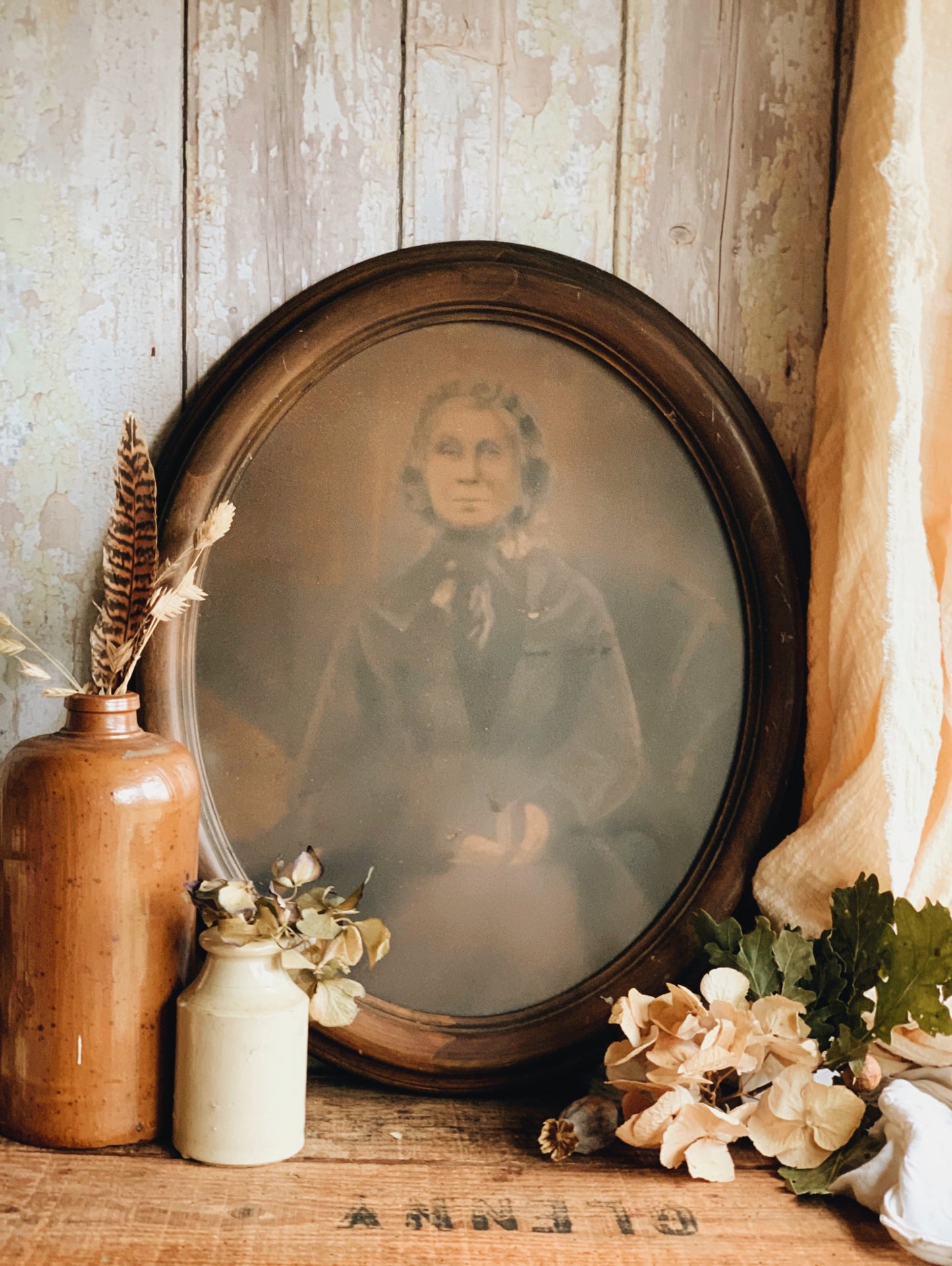 Vintage Photograph of Lady Print Framed (UK SHIPPING ONLY)