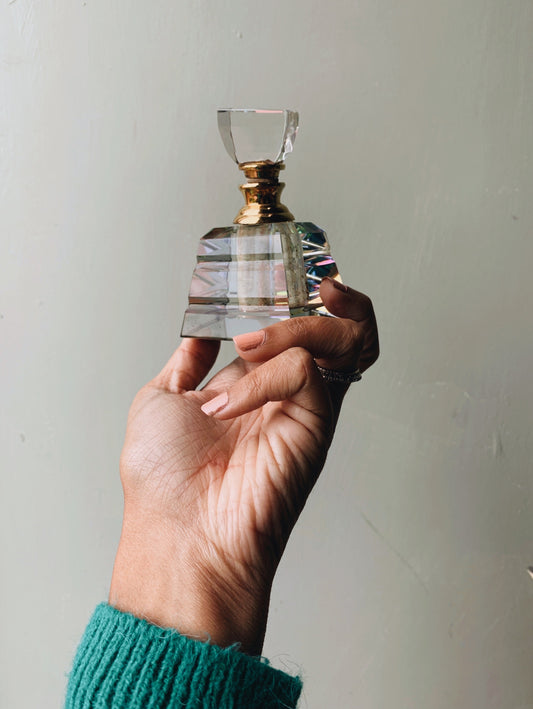 Vintage Art Deco Glass Perfume Bottle