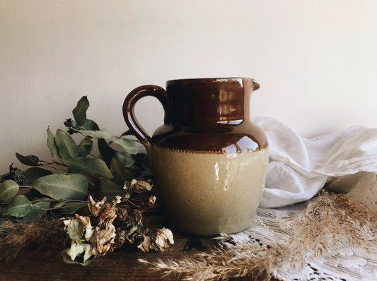 1950’s JP Chesterfield Earth-ware Jug - Stone & Sage 