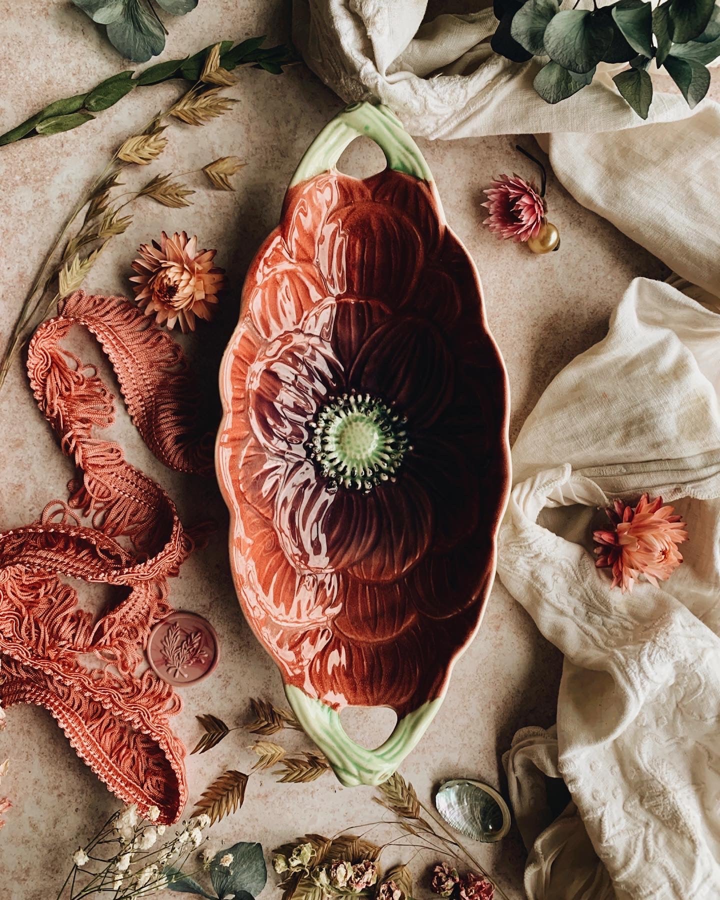 Vintage Poppy Plate