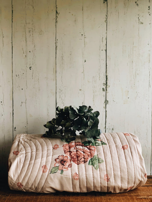 Preloved Rose Quilt Throw