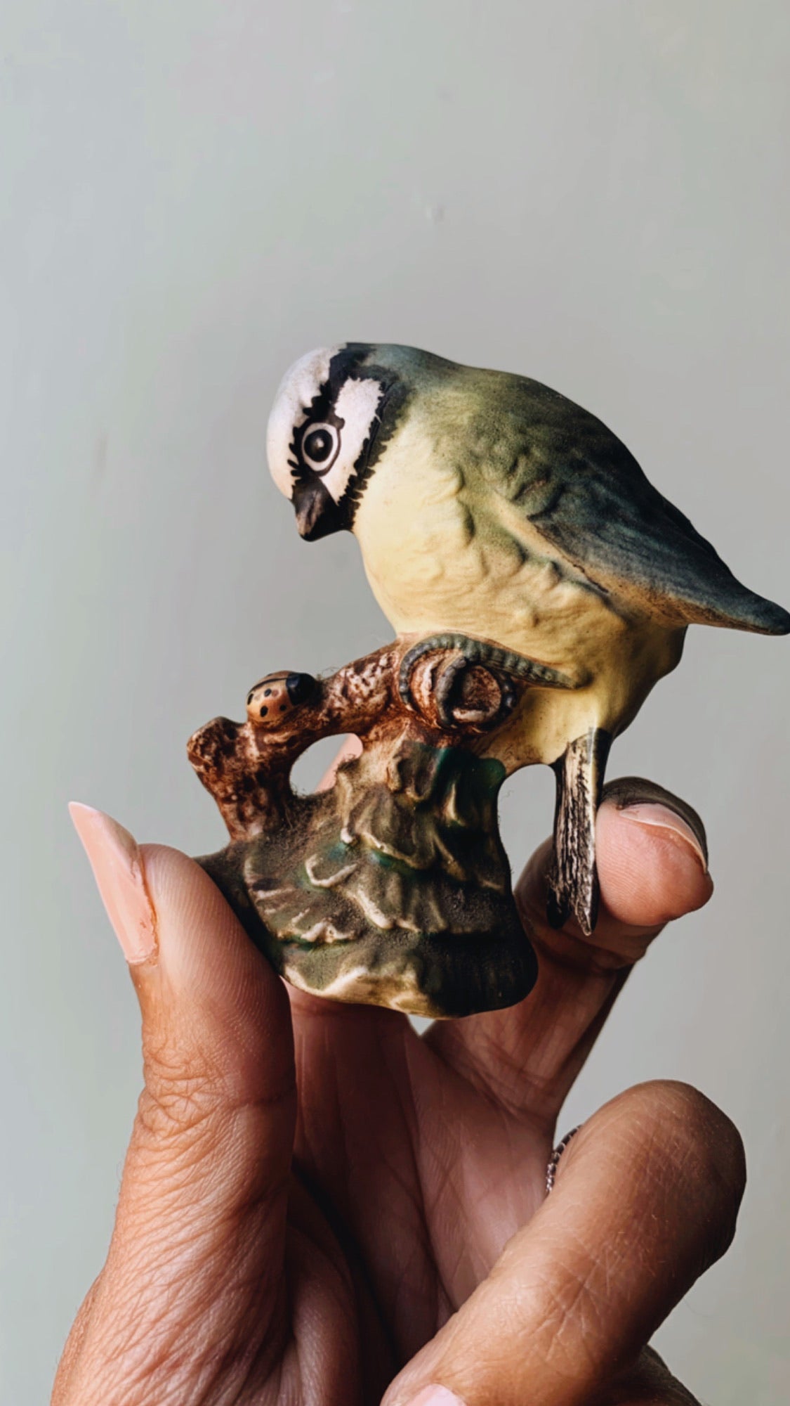 Vintage Beswick Blue Tit Bird Ornament