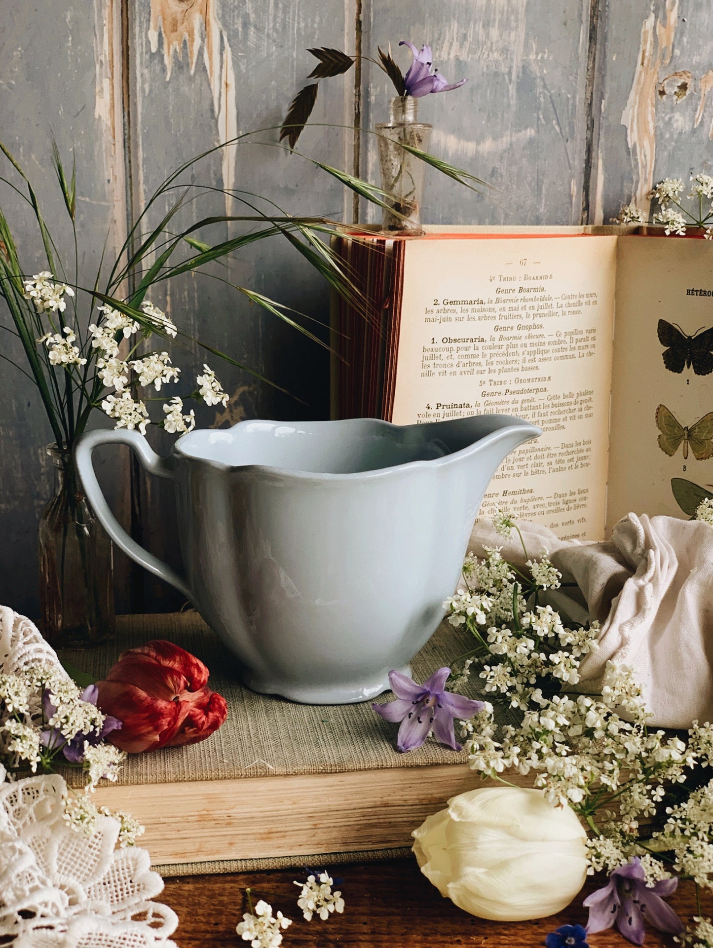 Vintage Blue Milk Jug