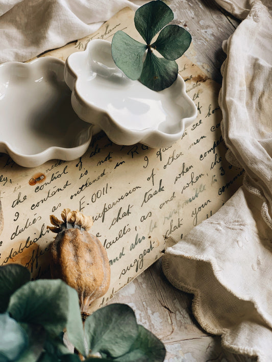 Vintage French Flower Butter Dishes (sold separately)