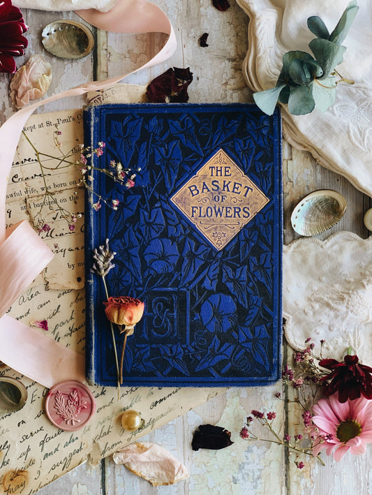 Antique “The Basket of Flowers” Book (Houston & Sons London)