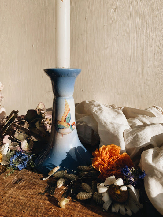 Vintage Swallows Candle Holder