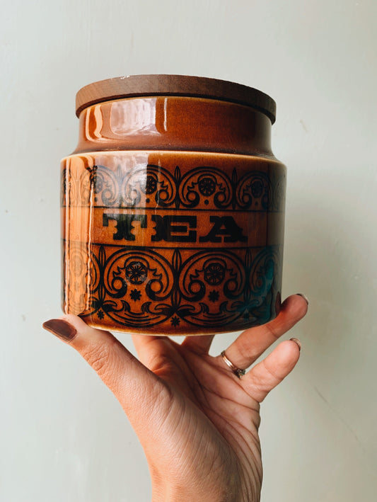 Hornsea Tea 1979’s Ceramic / Wooden Caddy
