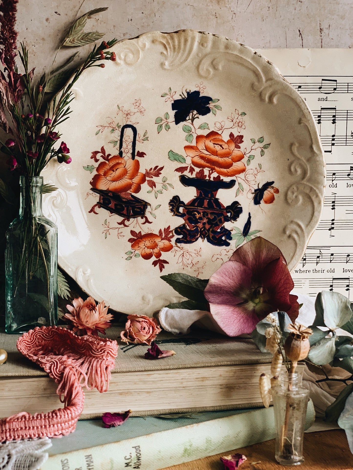 Antique (early) 1900’s Hand~engraved Floral Plate