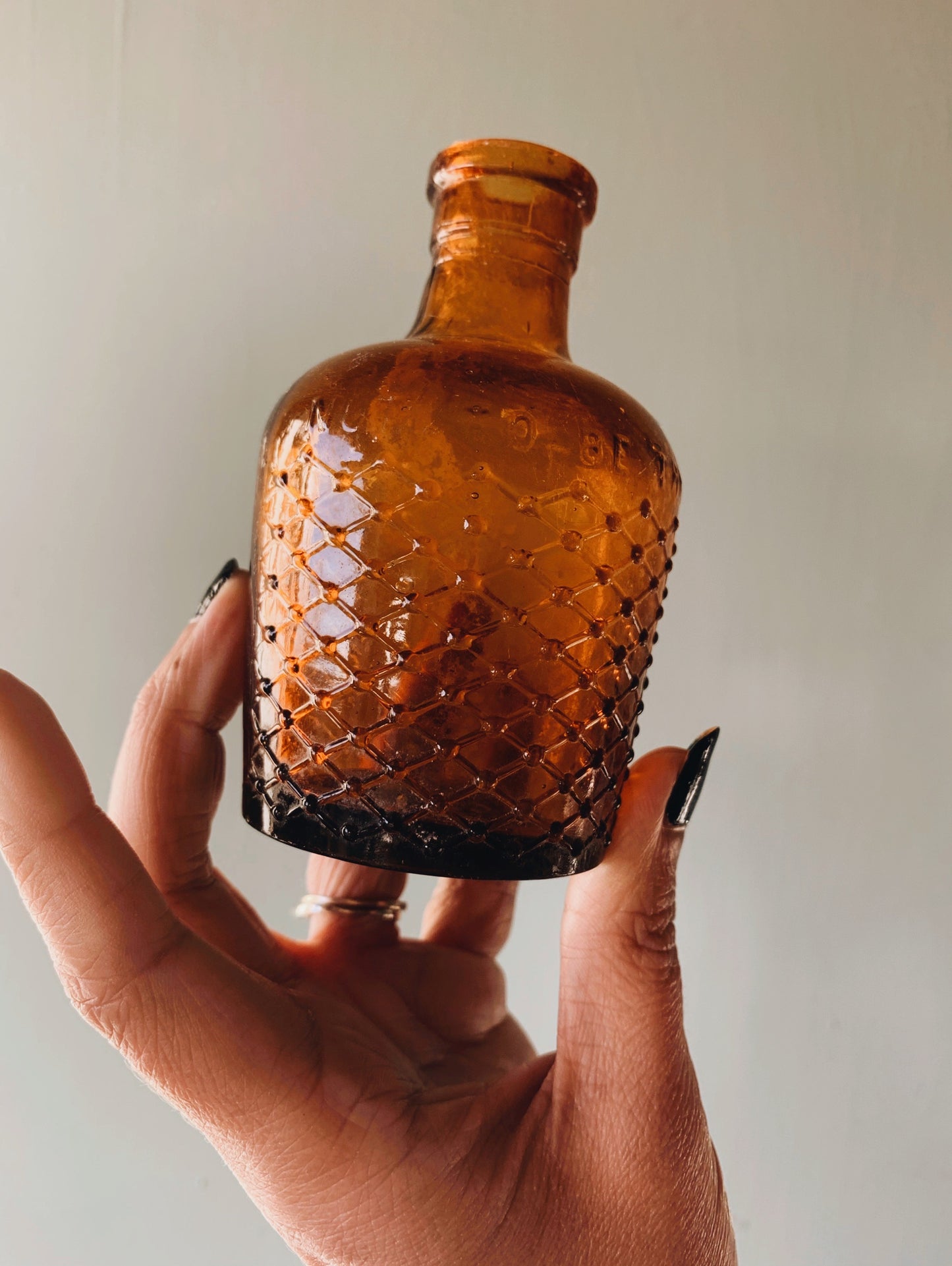 Early 1900’s Amber Apothecary Bottle ~ not to be taken