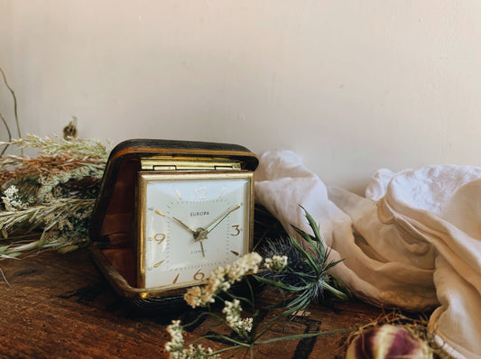 Vintage Europa Pocket Travel Clock (not in working order)