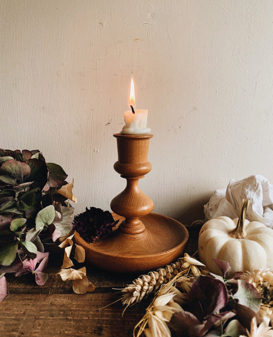 Rustic Wooden Candle Holder