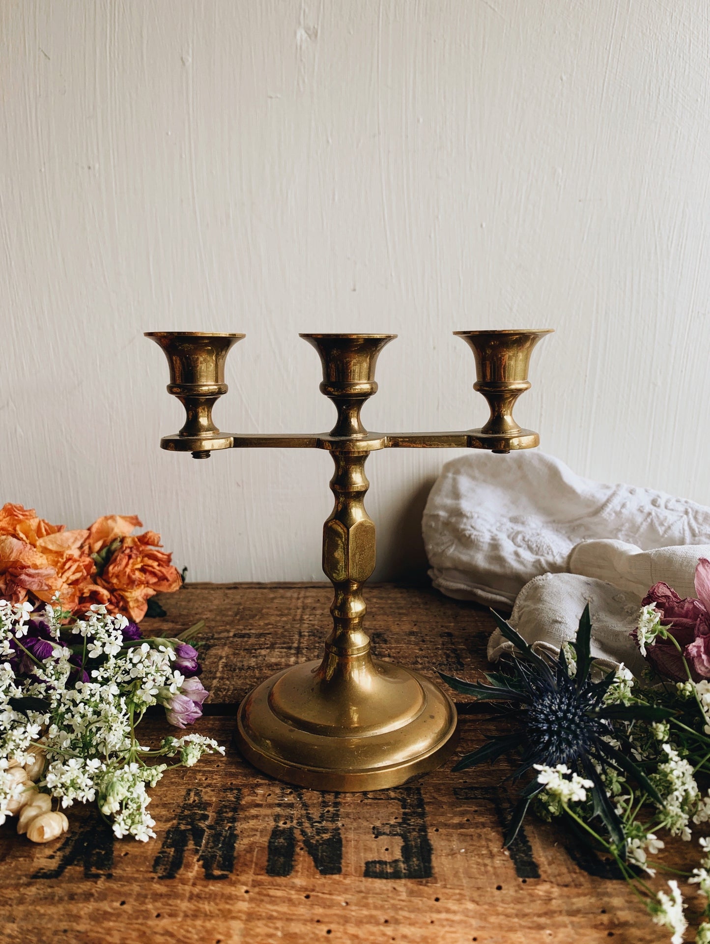 Vintage Brass Candle Holder