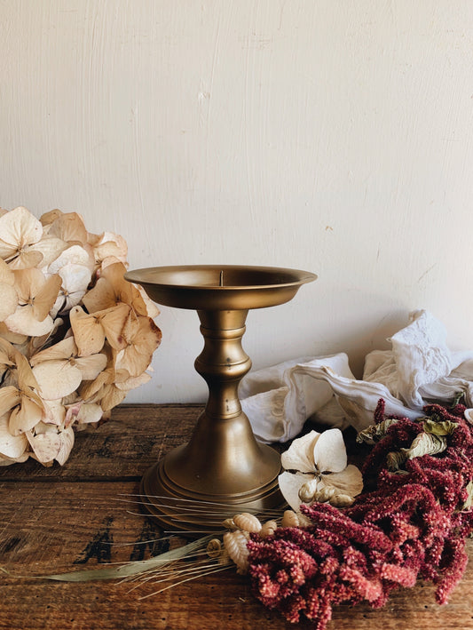 Vintage Brass Plated Candle Holder