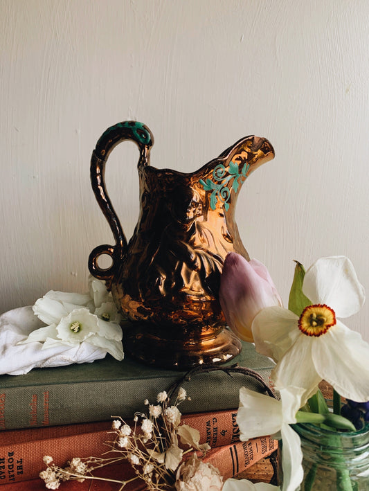 Antique Hand~painted Jug