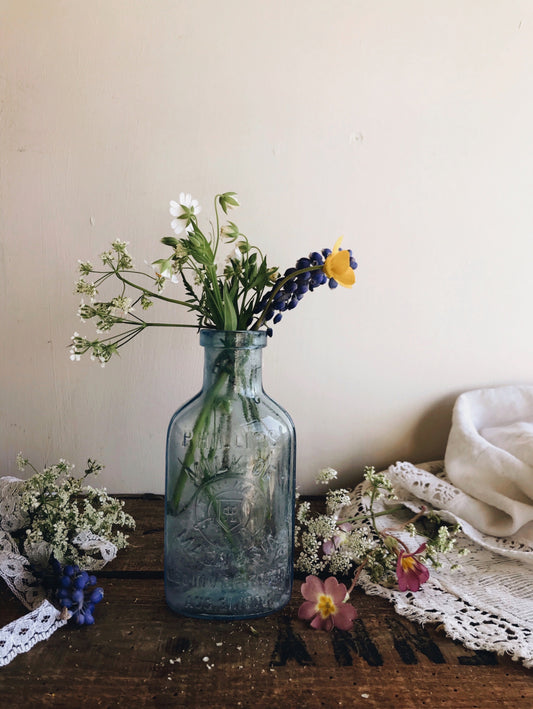 Vintage Milk of Magnesia Blue Bottle - Stone & Sage 